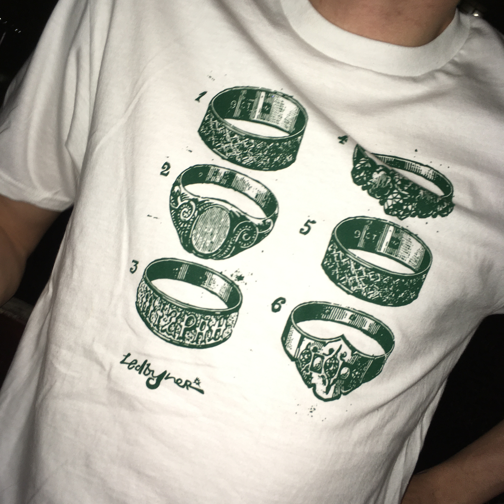 Ledbyher - The Elephant Rings White T-Shirt